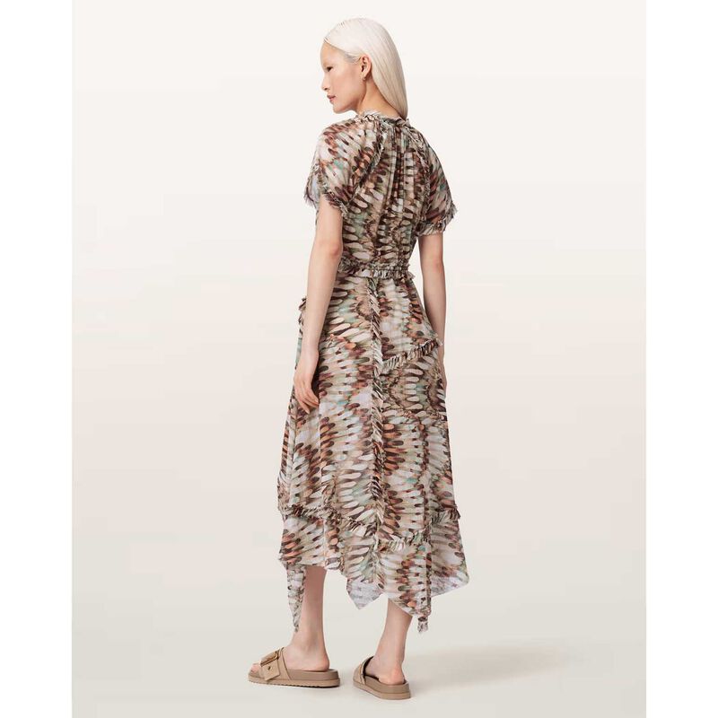 AllSaints Lamaia Asymmetric Midi Dress image number 1